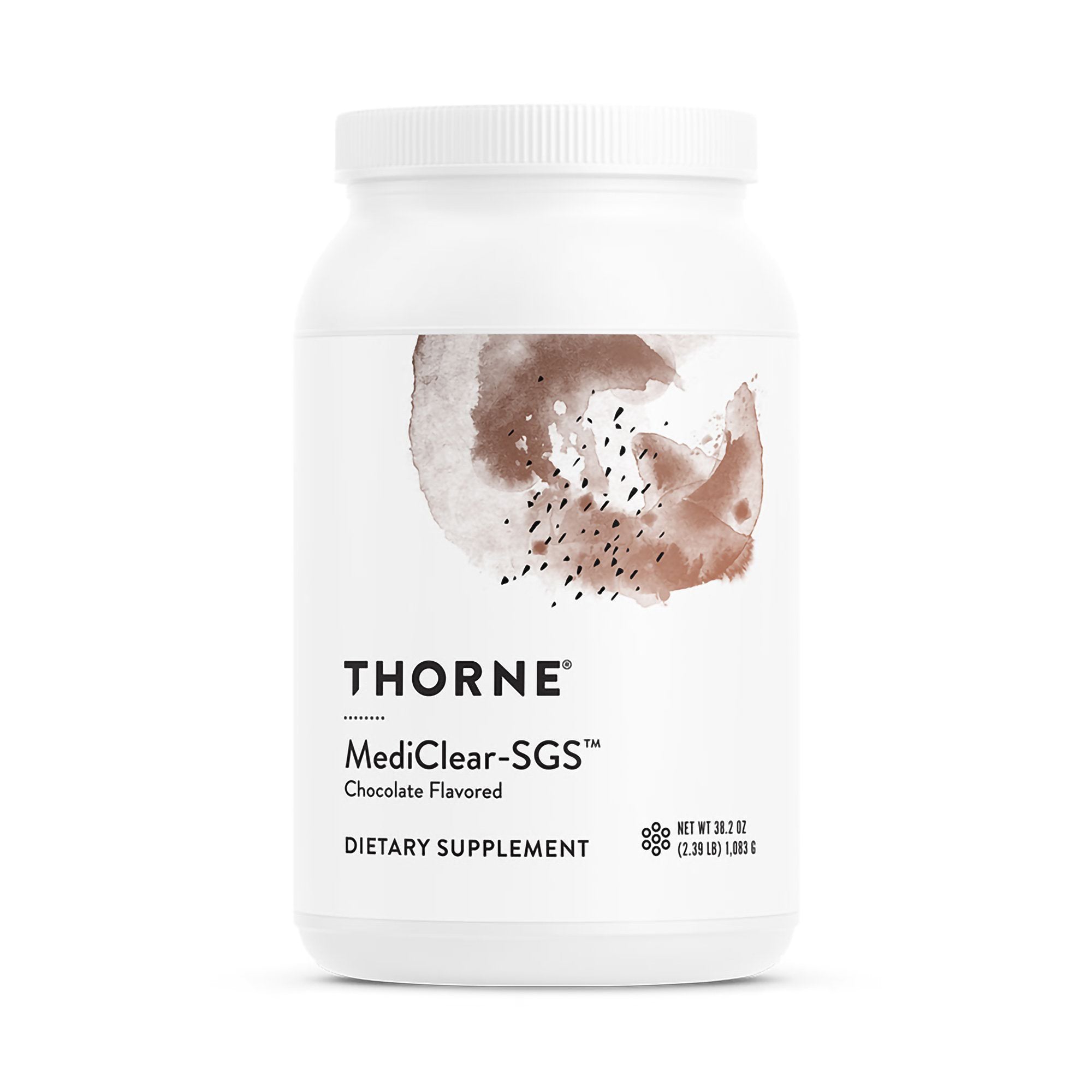 Dietary Supplement THORNE MediClear-SGS - Chocolate Various Strengths Powder 37.9 oz. Chocolate Flavor