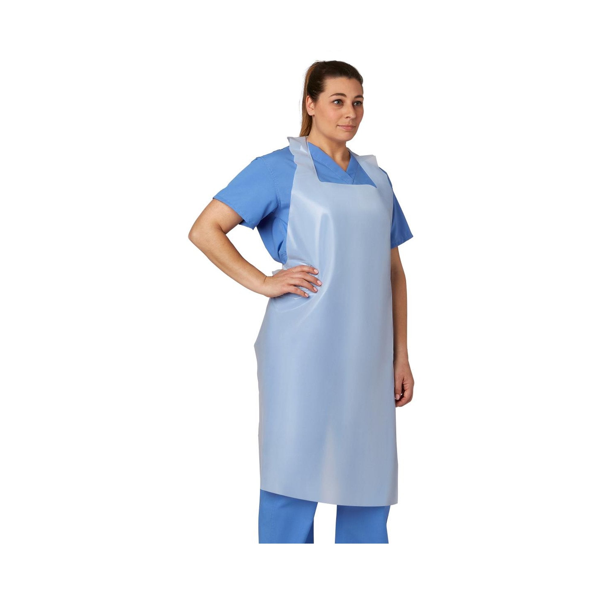 General Purpose Apron Pullover Style White Disposable