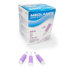 Safety Lancet Medlance 25 Gauge Safety Puncture Control Push Button Activation Finger
