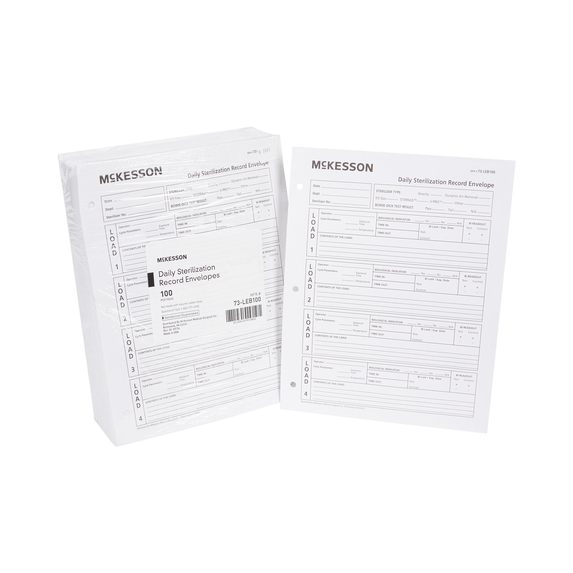 Sterilization Record Envelope McKesson, Packaging Type- Case