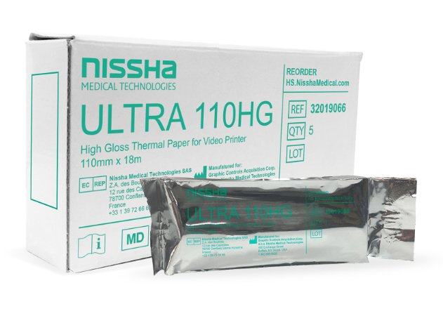 Ultrasound Video Paper Nissha Roll High Gloss Without Grid, Packaging Type- Box