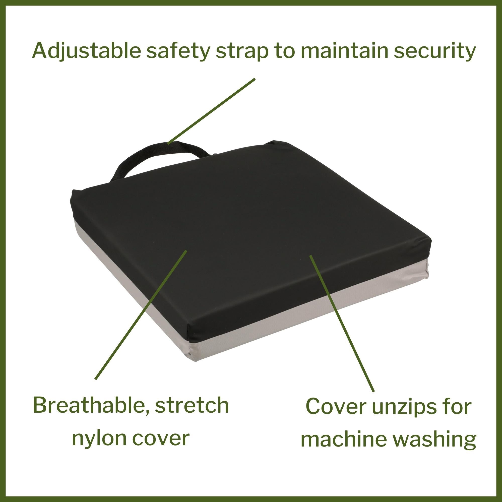 seat cushion mckesson 18 w x 18 l x 3 d inch foam gel packaging type each