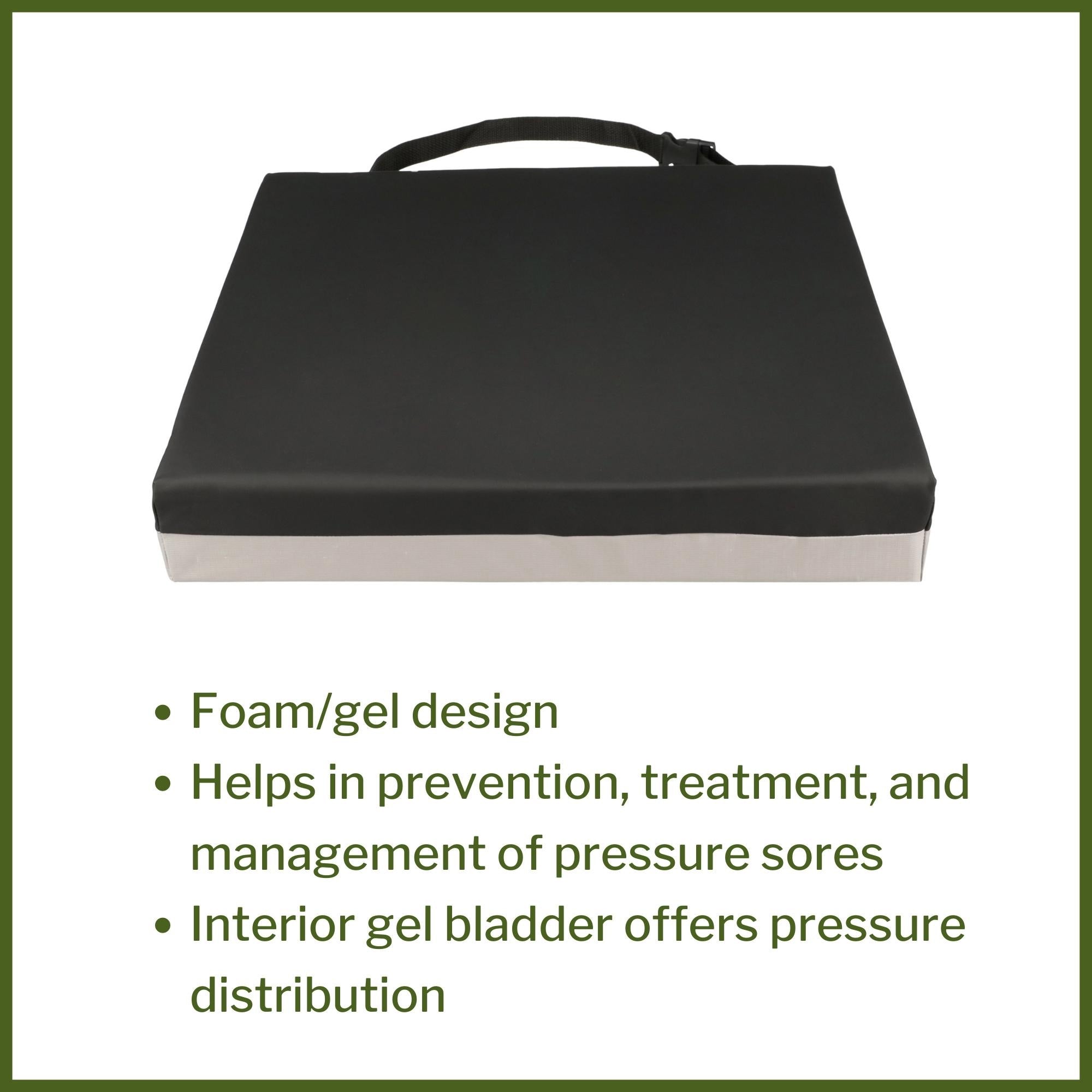 seat cushion mckesson 18 w x 18 l x 3 d inch foam gel packaging type each