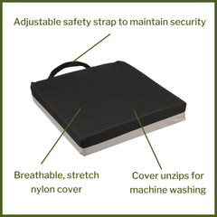 seat cushion mckesson 18 w x 18 l x 3 d inch foam gel packaging type each