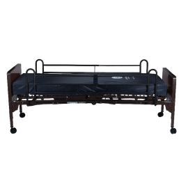 semi electric homecare bed w half rail