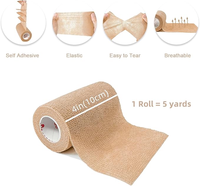 sensi wrap self adherent closure cohesive bandage 4 inch x 5 yard sensi wrap cohesive bandage mk575252ea