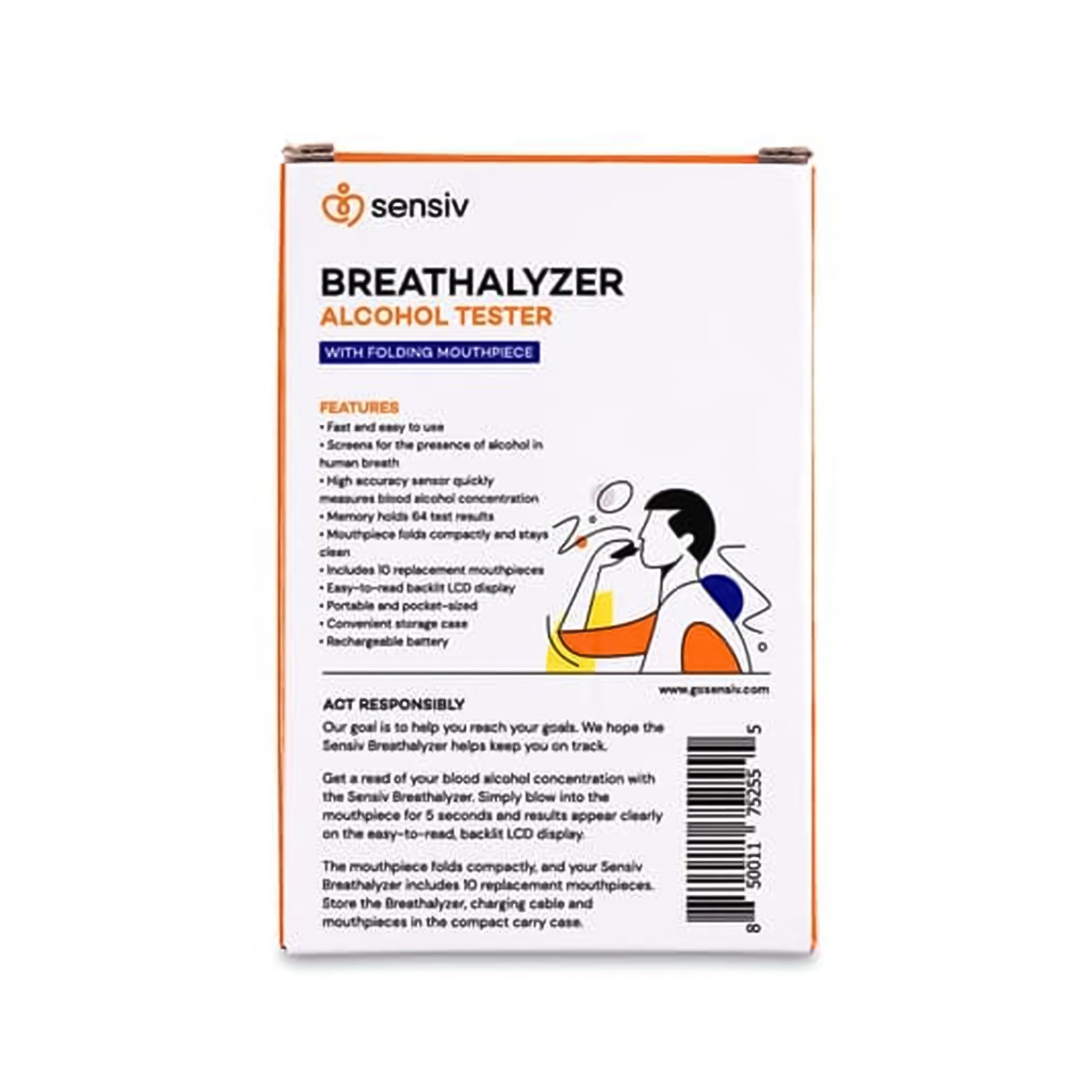 sensiv breathalyzer alcohol tester sensiv breath analyzer mk1243952ea