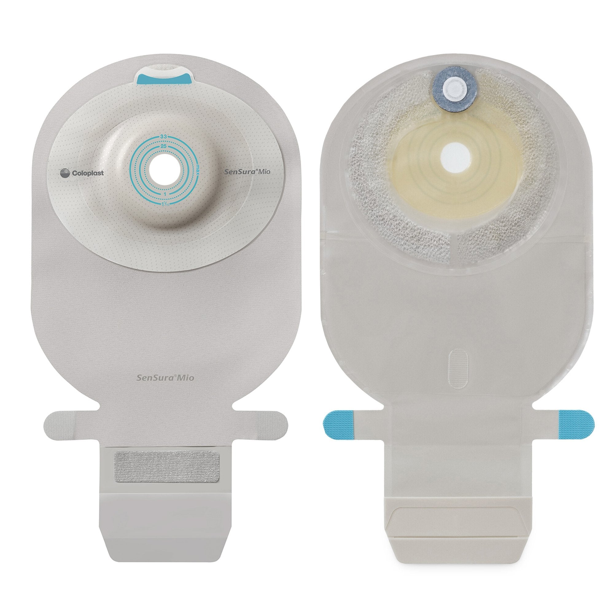 Ostomy Pouch SenSura Mio Convex One Piece System 11 Inch Length, Maxi Convex Light, Pre Cut 1 1/8 Inch Stoma Drainable
