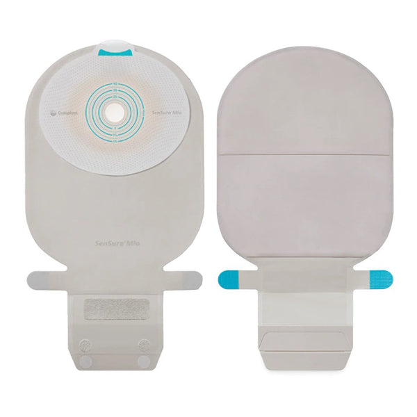 Ostomy Pouch SenSura Mio One Piece System 11 Inch Length, Maxi Flat, Pre Cut 1 3/8 Inch Stoma Drainable