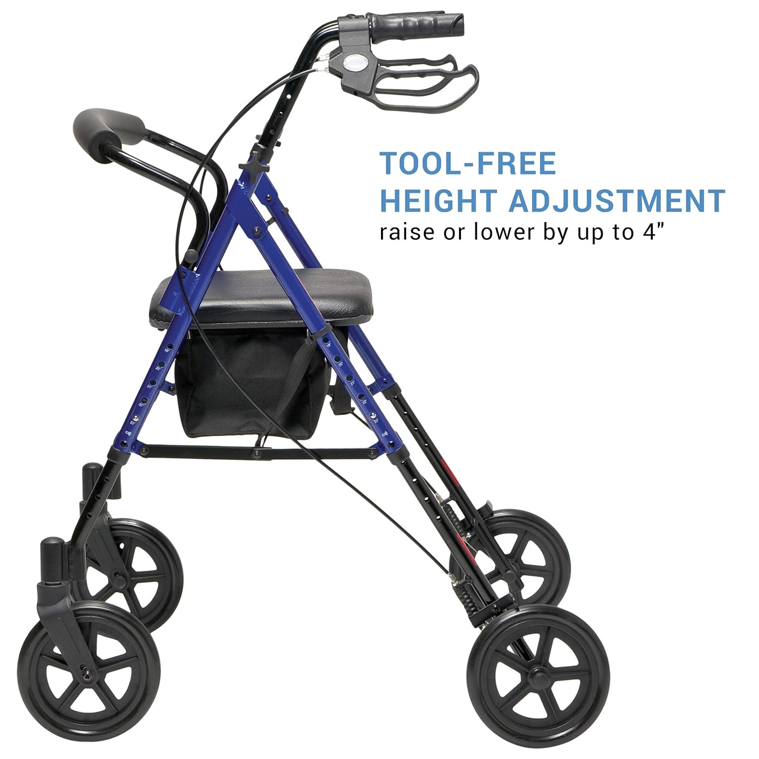 set n go wide rollator ht adj blue
