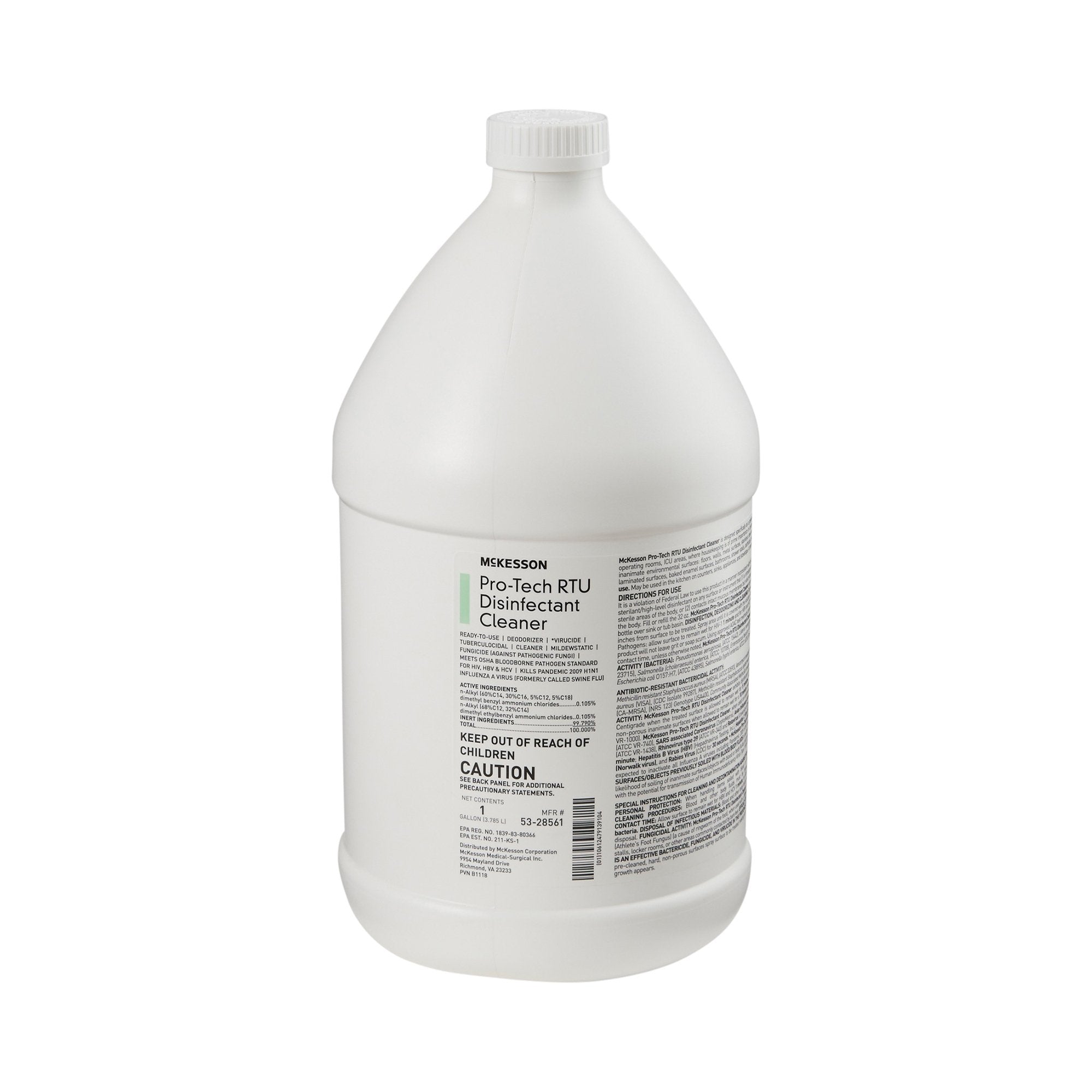 McKesson Pro-Tech Surface Disinfectant Cleaner Quaternary Based J-Fill® Dispensing Systems Liquid 1 gal. Jug Floral Scent NonSterile