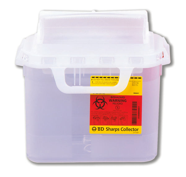 Sharps Container BD Gardian Pearl Base 11 7/10 H X 16 3/5 W X 4 1/2 D Inch Horizontal Entry 1.35 Gallon