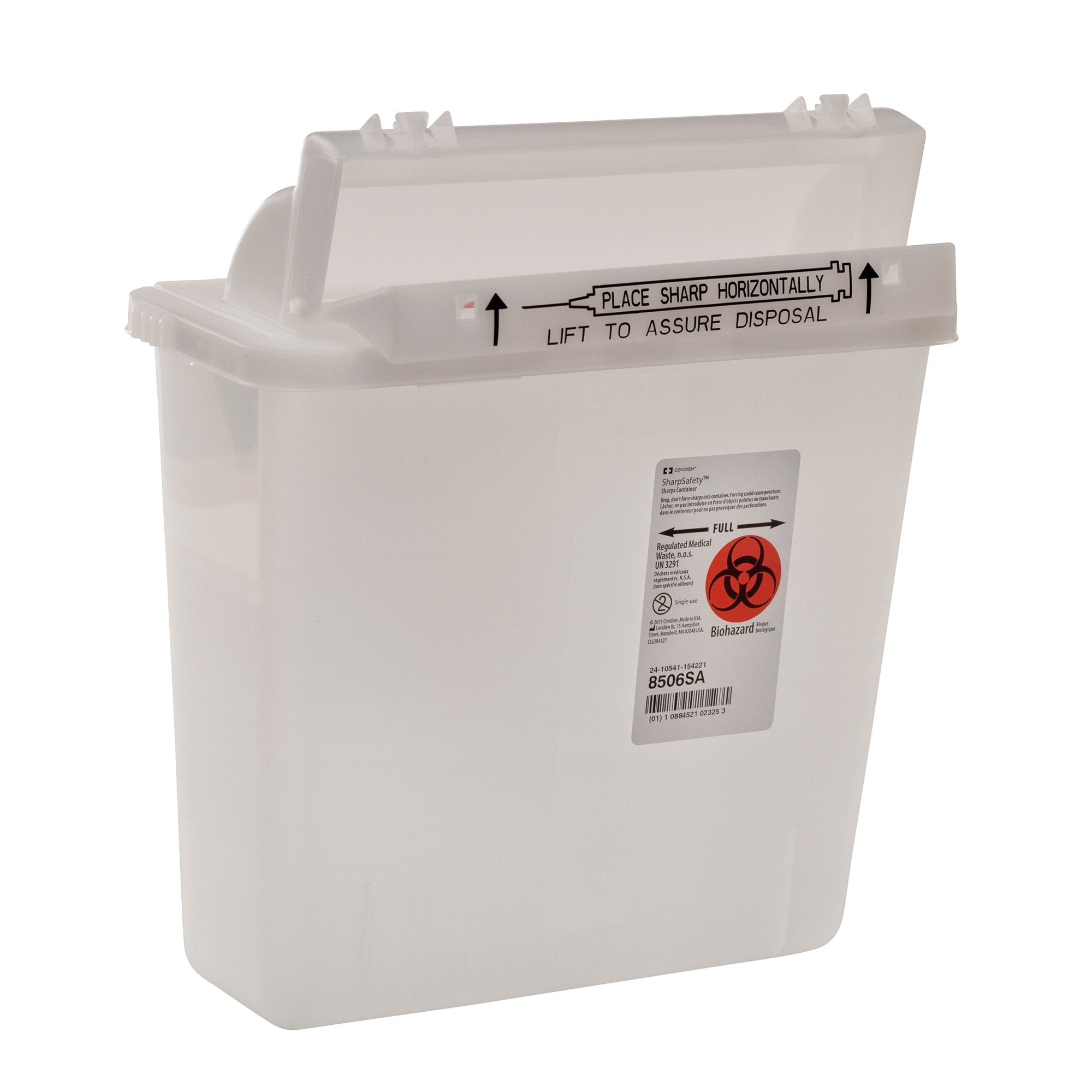 Sharps Container SharpStar In Room Translucent Base 12 1/2 H X 10 3/4 W X 5 1/2 D Inch Horizontal Entry 1.25 Gallon