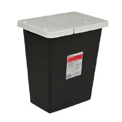 RCRA Waste Container SharpSafety Black Base 26 H X 12 3/4 D X 18 1/4 W Inch Horizontal Entry 18 Gallon
