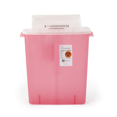 Sharps Container SharpStar In Room Translucent Red Base 16 1/2 H X 13 3/4 W X 6 D Inch Horizontal Entry 3 Gallon