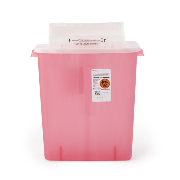 Sharps Container SharpStar In Room Translucent Red Base 16 1/2 H X 13 3/4 W X 6 D Inch Horizontal Entry 3 Gallon