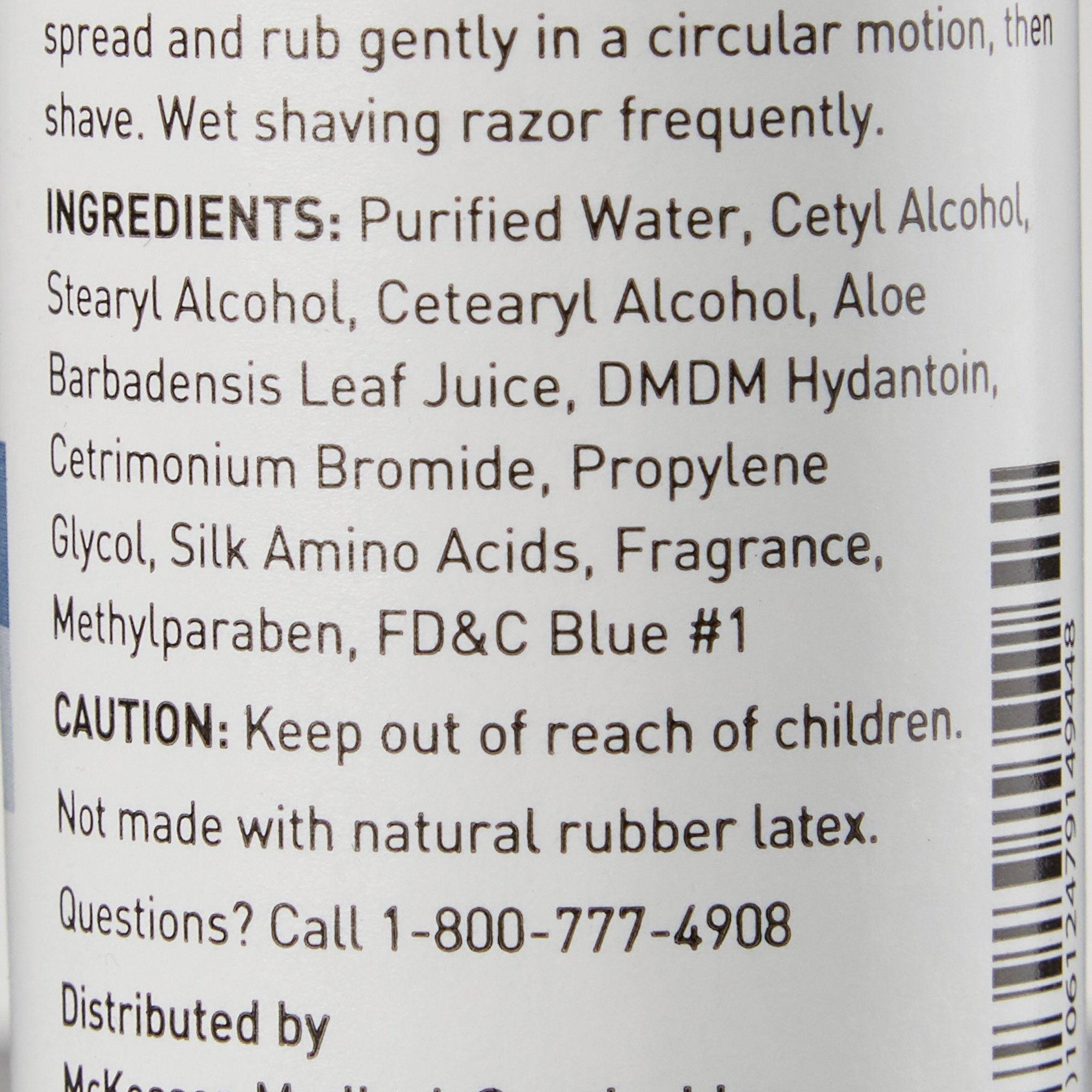 shaving gel mckesson bottle 1 5 oz packaging type each