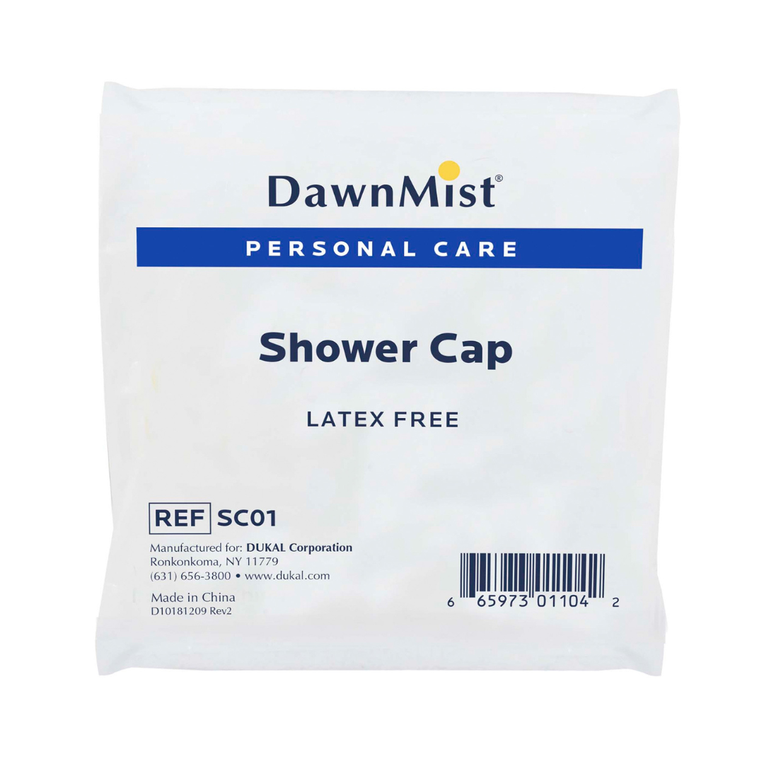 shower cap dawnmist one size fits most clear packaging type box