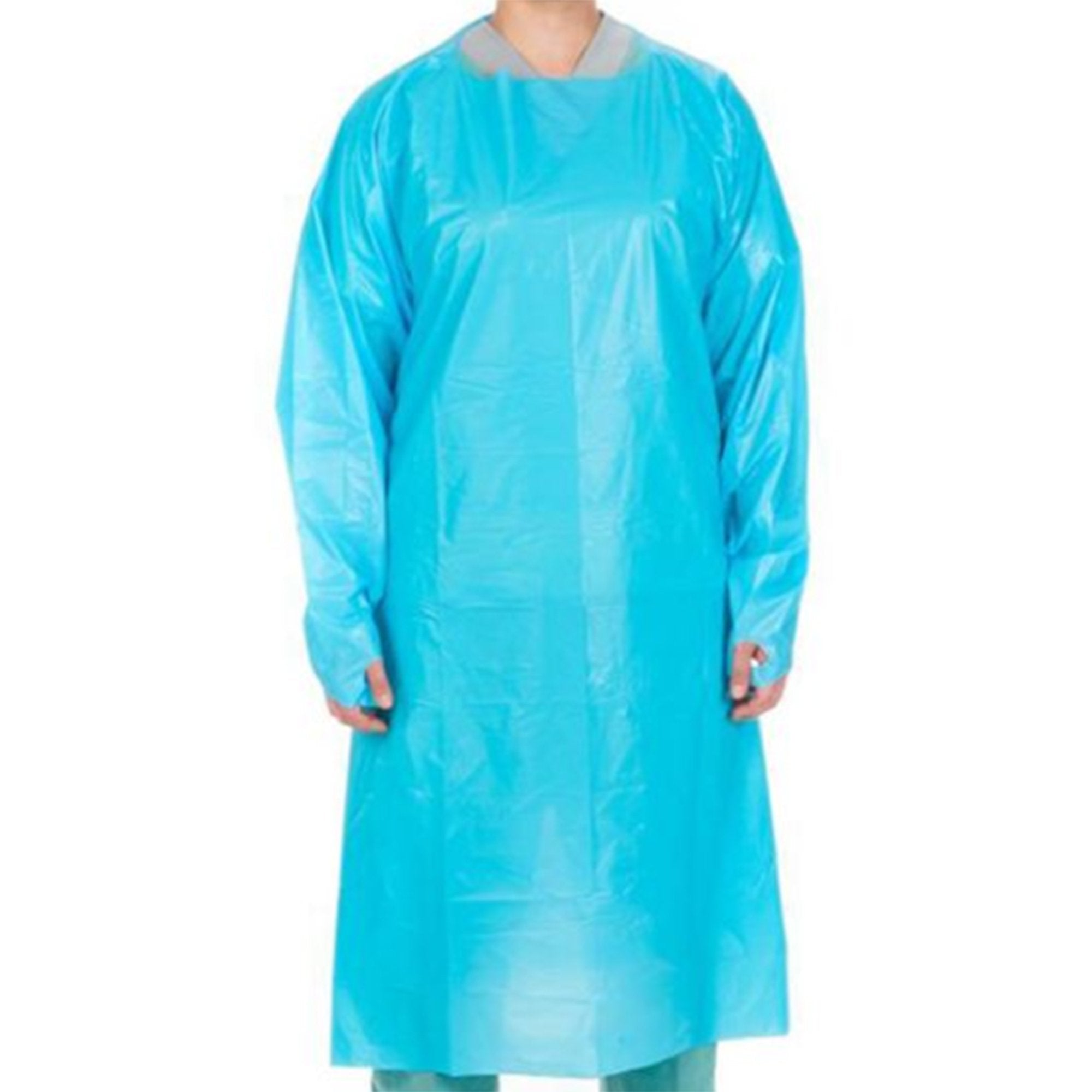 Protective Procedure Gown Cardinal Health One Size Fits Most Blue NonSterile Not Rated Disposable, Packaging Type- Case