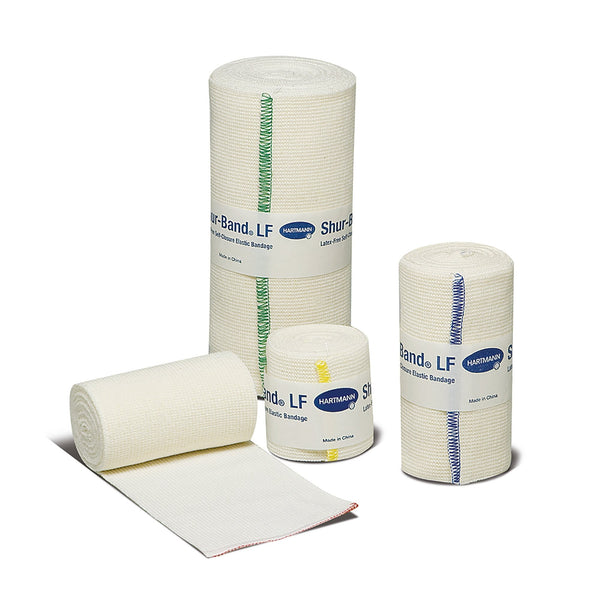 Elastic Bandage Shur Band LF 6 Inch X 10 Yard Double Length Single Hook and Loop Closure Natural NonSterile Standard Compression