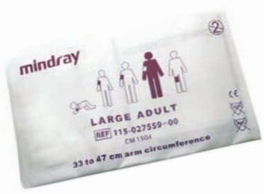 Single Patient Use Blood Pressure Cuff Mindray 33 to 47 cm Arm Nylon Cuff Large Adult Cuff