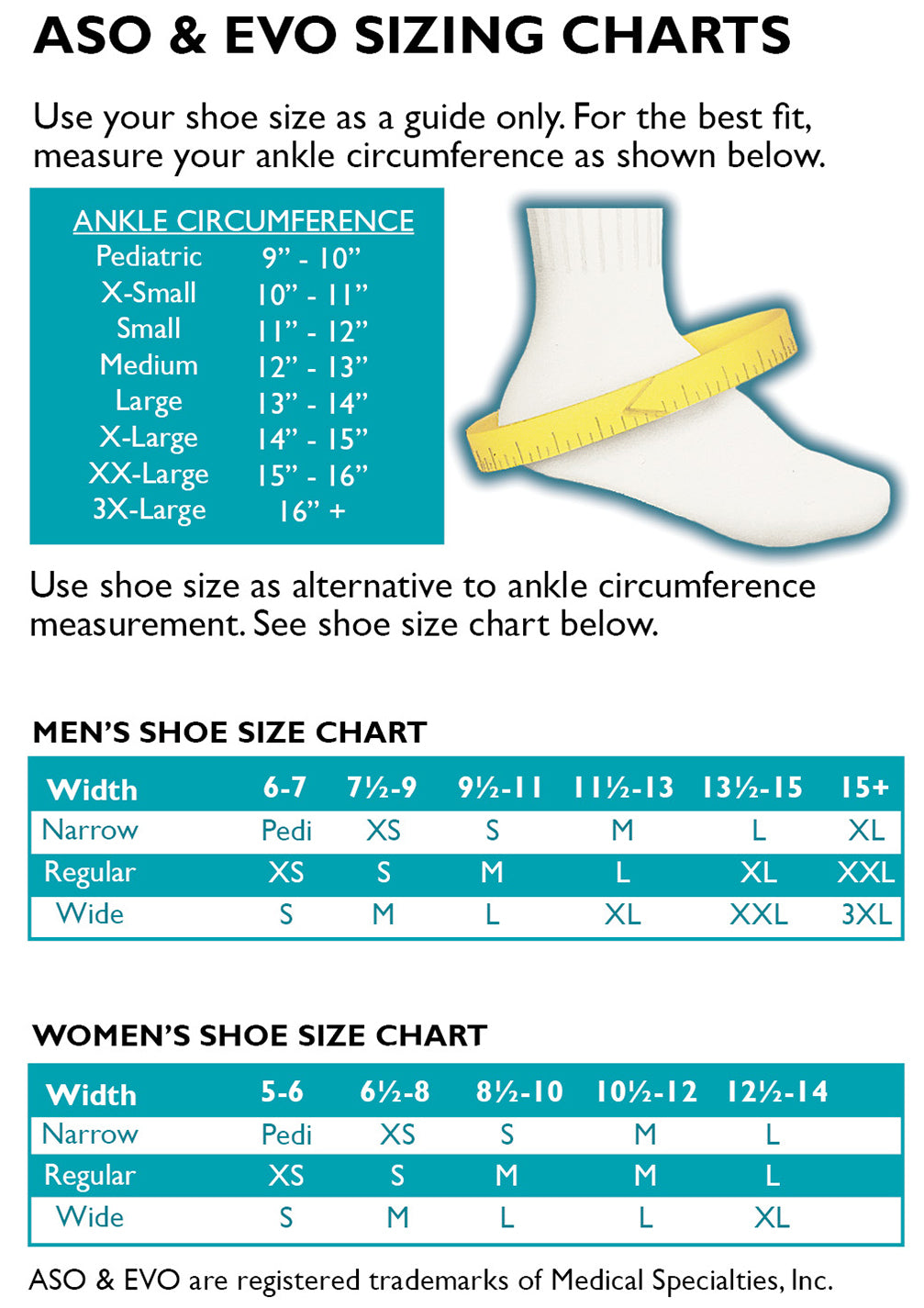 Ankle Brace ASO Speed Lacer Medium Lace-Up / Hook and Loop Strap Closure Foot, Packaging Type- Each