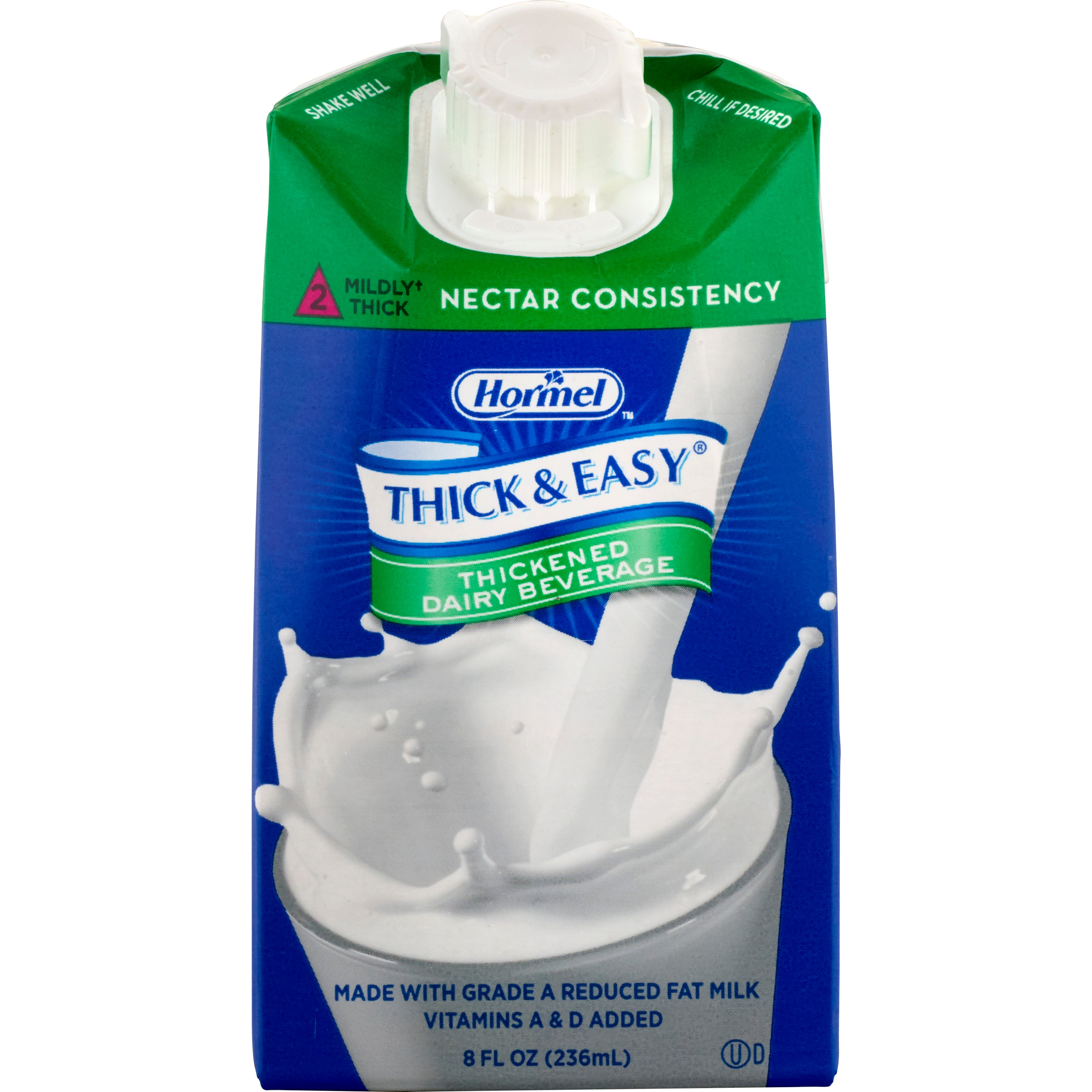 Thickened Beverage Thick & Easy® Dairy 8 oz. Carton Milk Flavor Liquid IDDSI Level 2 Mildly Thick