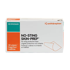 skin barrier wipe no sting skin prep 75 to 100 strength hexamethyldisiloxane acrylate copolymer individual packet sterile packaging type box