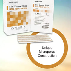 skin closure strip mckesson 1 2 x 4 inch nonwoven material flexible strip tan packaging type box