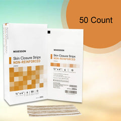 skin closure strip mckesson 1 2 x 4 inch nonwoven material flexible strip tan packaging type box