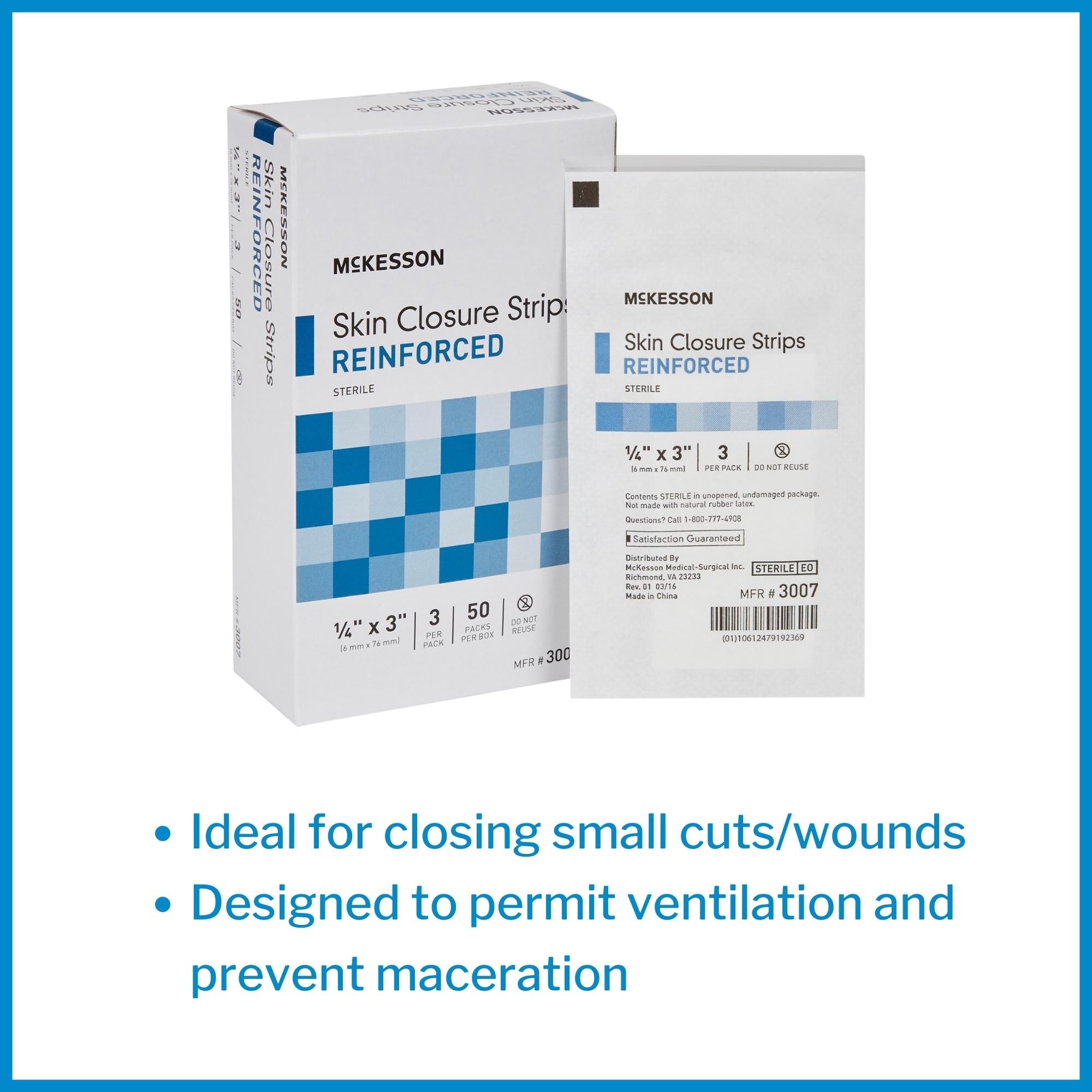 skin closure strip mckesson 1 4 x 3 inch nonwoven material reinforced strip white packaging type box