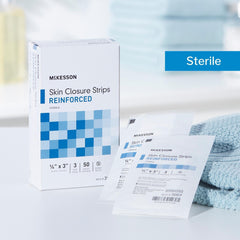 skin closure strip mckesson 1 4 x 3 inch nonwoven material reinforced strip white packaging type box