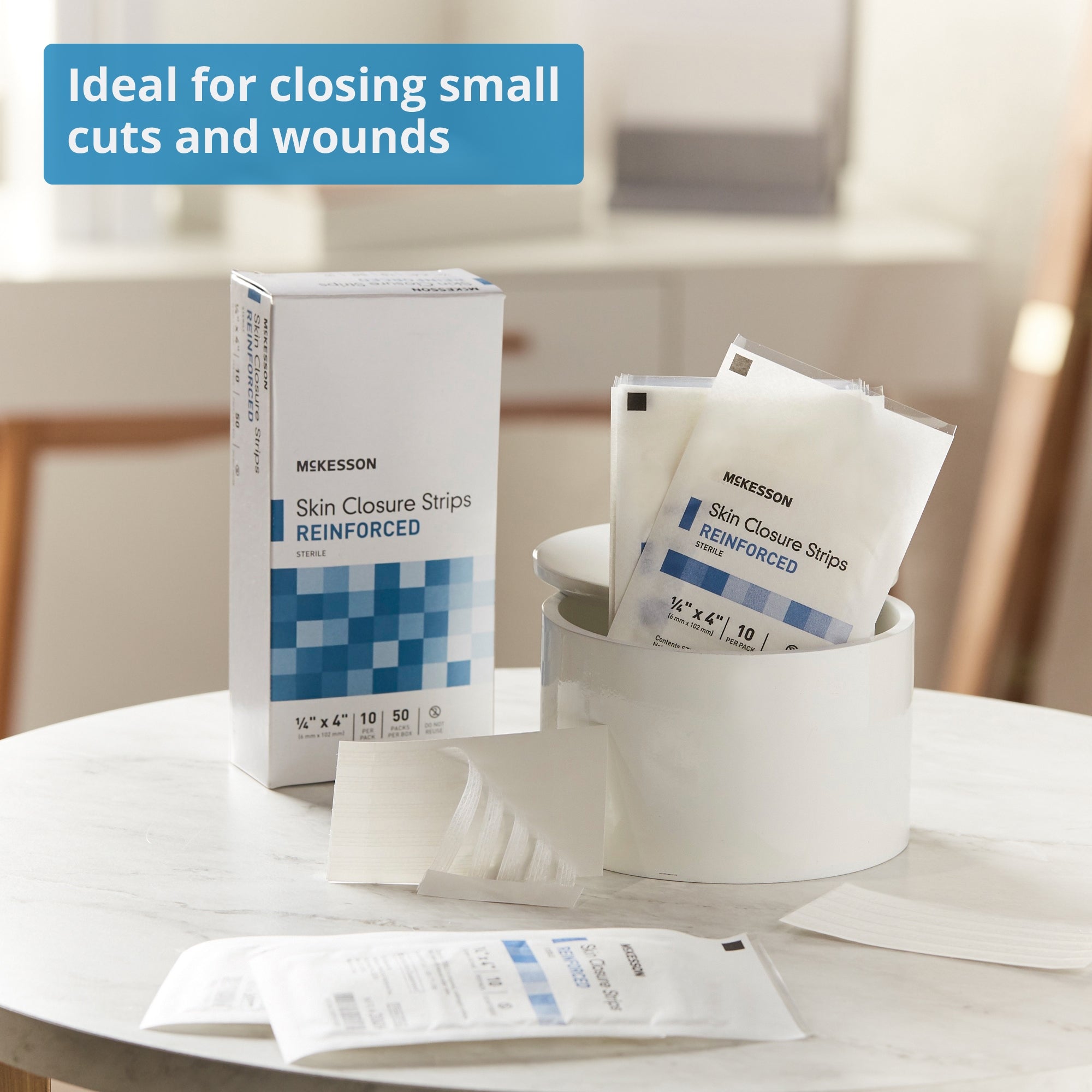 skin closure strip mckesson 1 4 x 4 inch nonwoven material reinforced strip white packaging type box