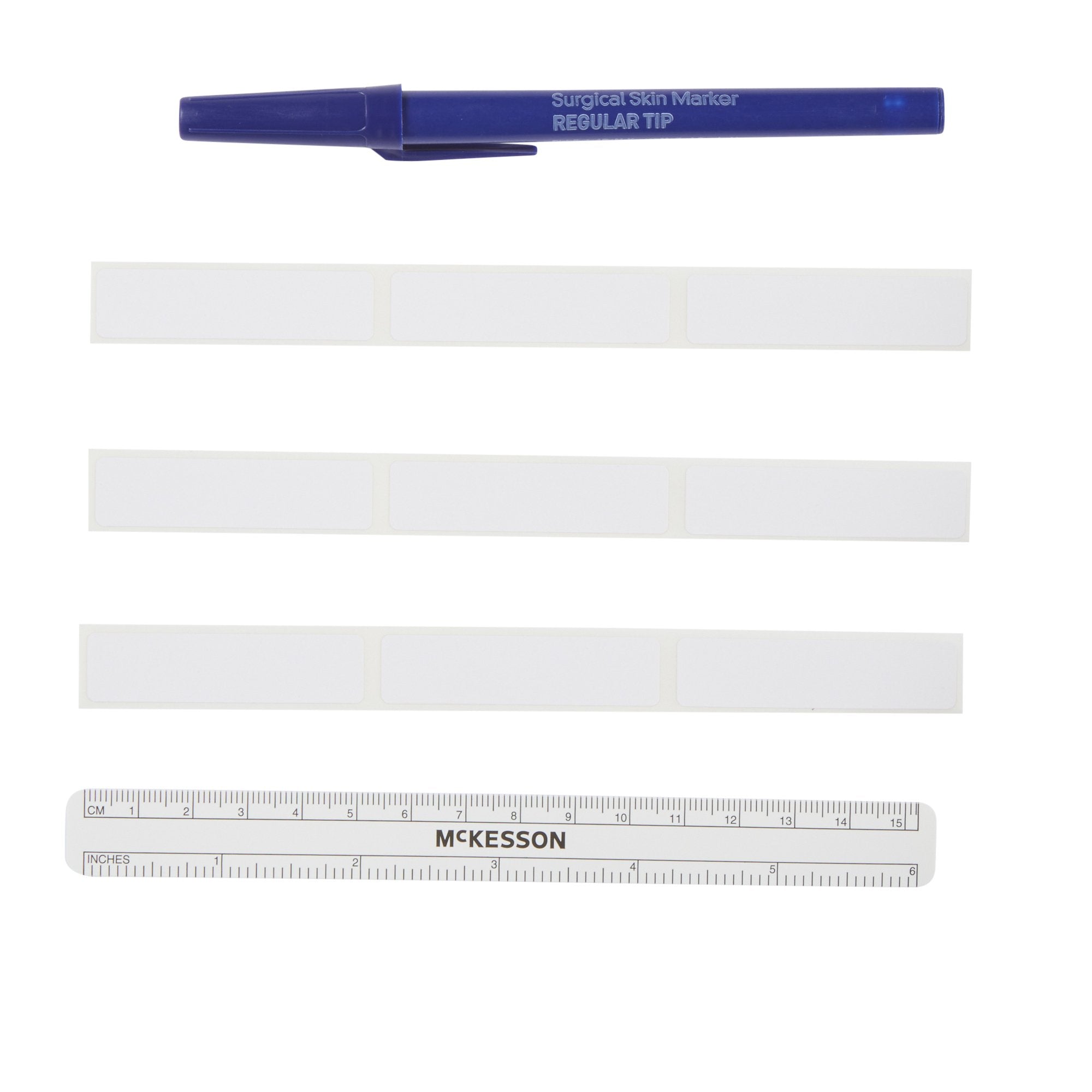 Skin Marker with Ruler and Labels McKesson Prep Resistant Gentian Violet Ink Sterile Full Size Regular Tip