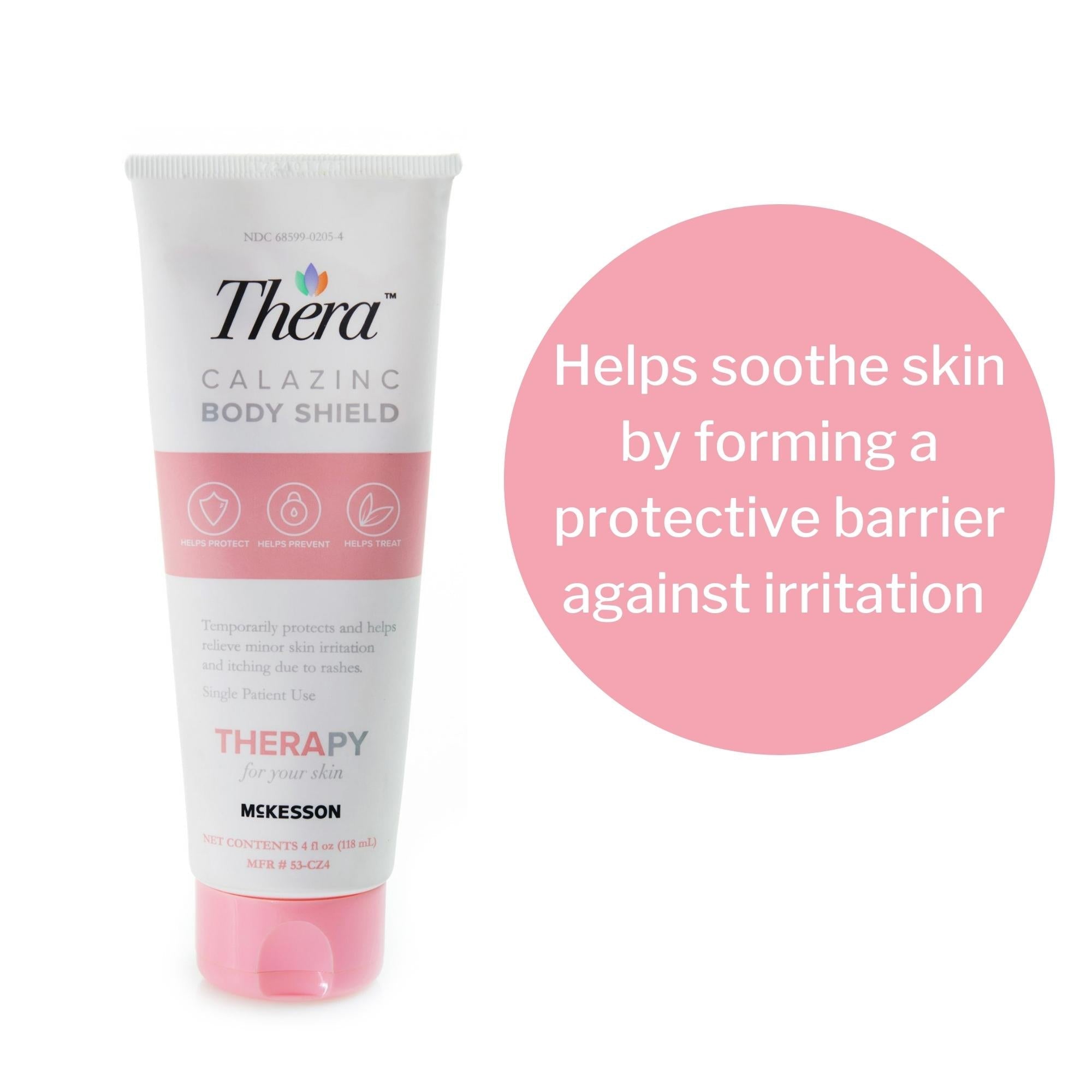 skin protectant thera calazinc body shield 4 oz tube scented cream packaging type case