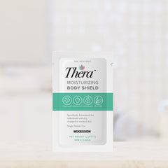 skin protectant thera moisturizing body shield 4 gram individual packet scented cream packaging type box