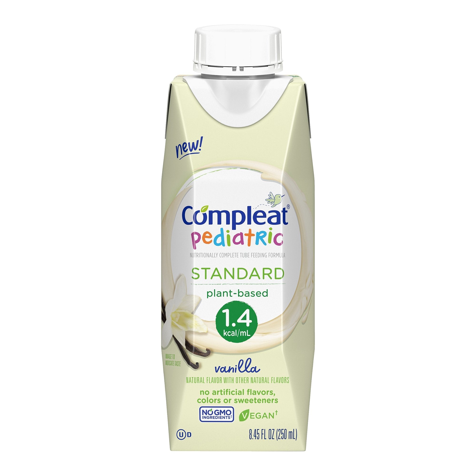 Pediatric Oral Supplement Compleat Pediatric Standard 1.4 Cal Vanilla Flavor 8.45 oz. Carton Liquid Plant Based Food Allergies