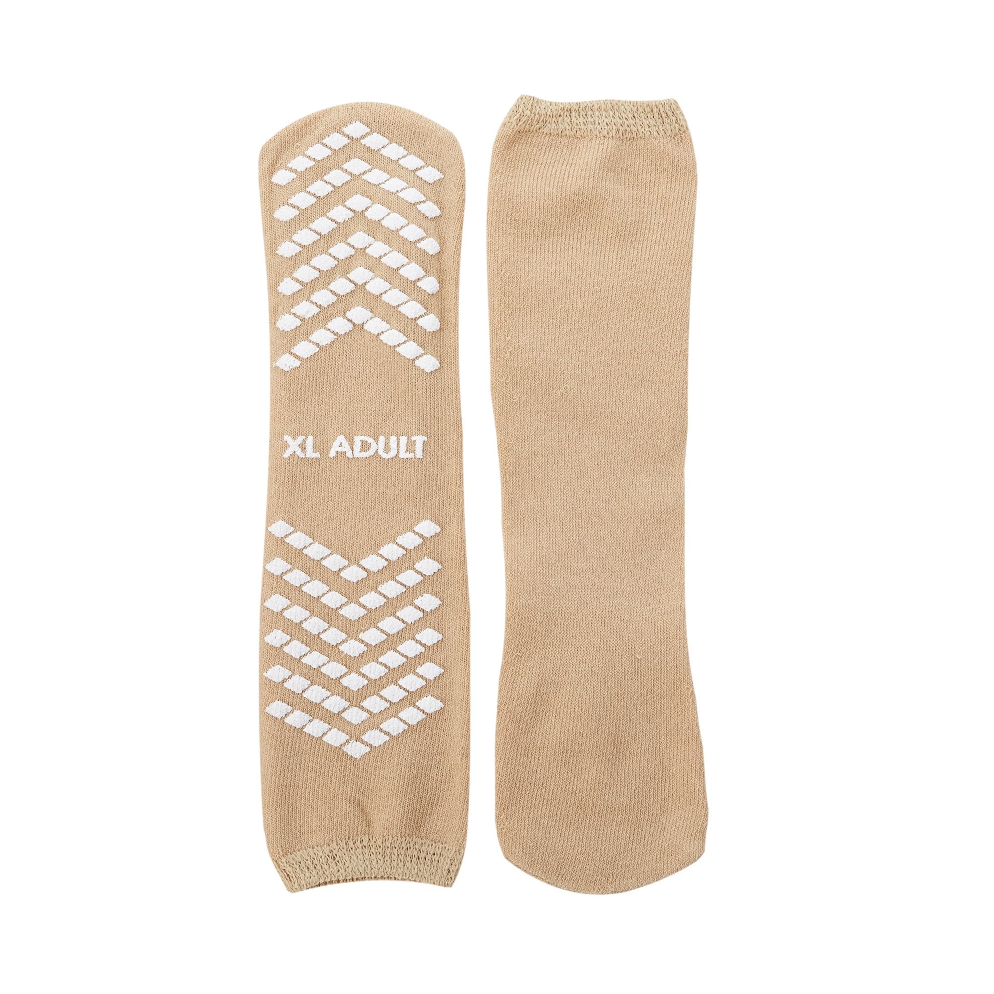 Slipper Socks McKesson Unisex Adult X Large Single Tread Single Patient Use Tan