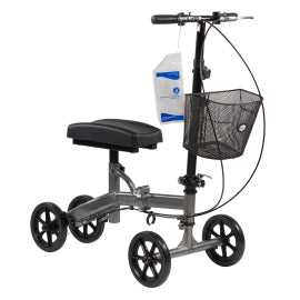 Dynarex Steerable Knee Walker with Basket - Compact