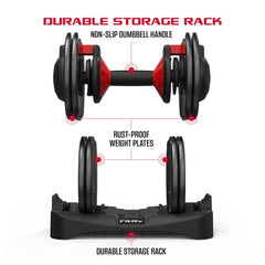 Smartbell, 25Lbs. Quick Select 9 in 1 Adjustable Dumbbell for Home Gym, 5 25Lbs. Weight in 2.5Lbs Increments