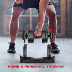 Smartbell XL, Quick Select Adjustable Dumbbell, 10 90 Lbs. Weight, Black, Single