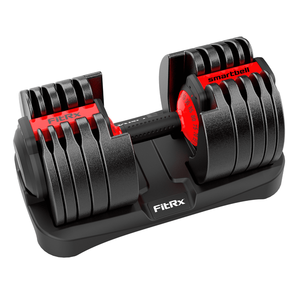 Smartbell XL, Quick Select Adjustable Dumbbell, 10 90 Lbs. Weight, Black, Single