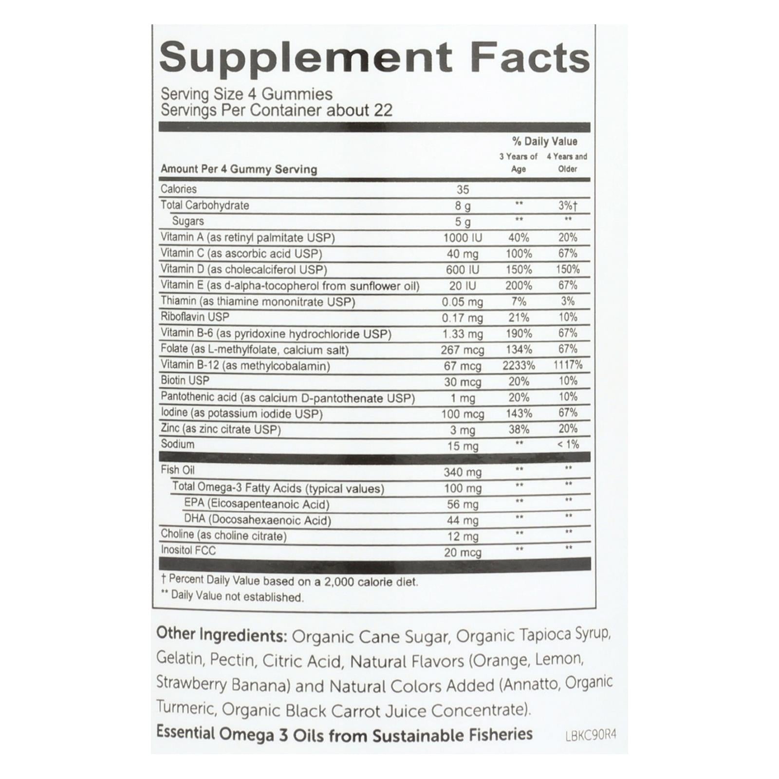 smartypants gummy vitamin multi kid complex 90 count