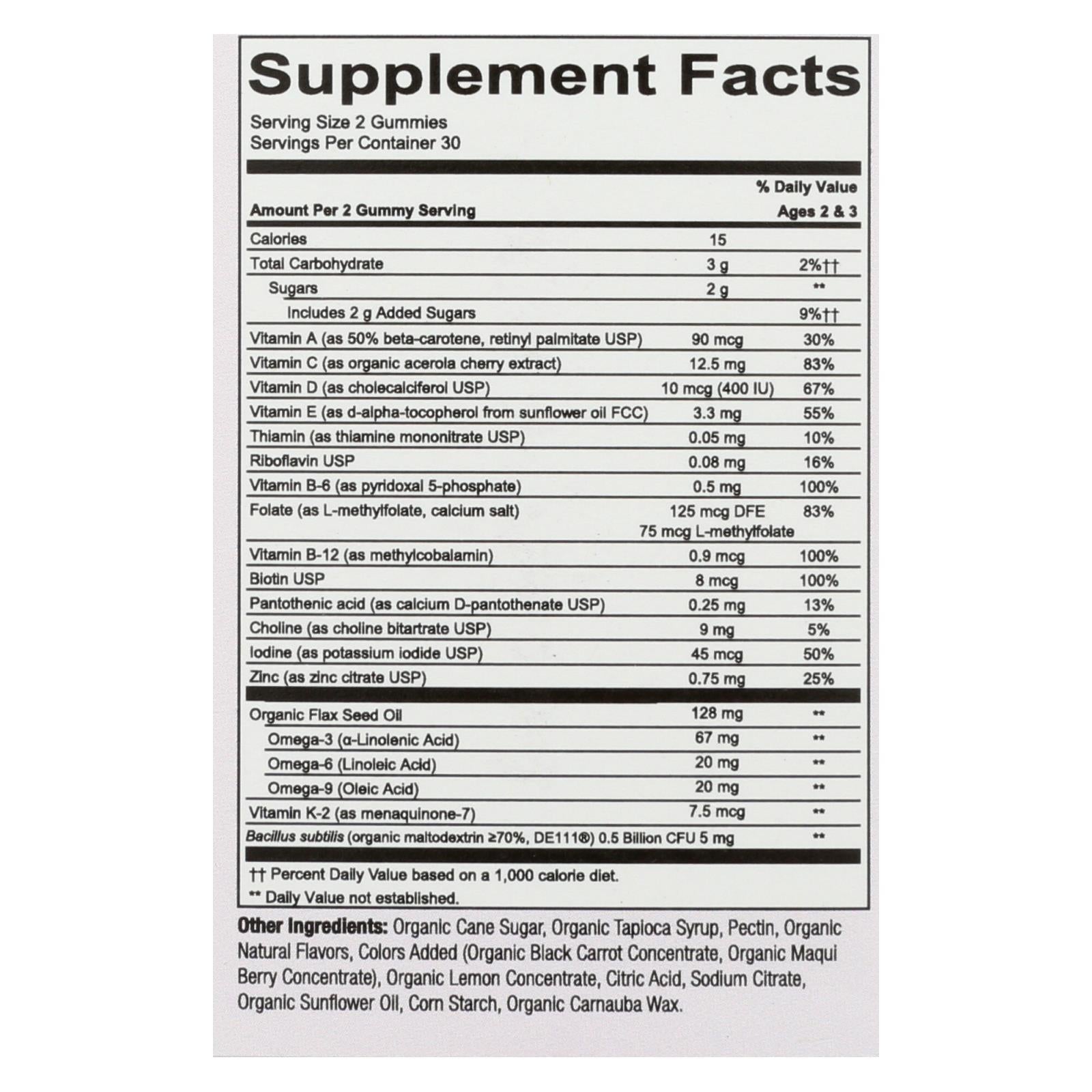 smartypants gummy vitamin tdlr complt 1 each 60 ct