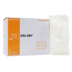 Super Absorbent Dressing EXU DRY Anti Shear 4 X 6 Inch Rectangle