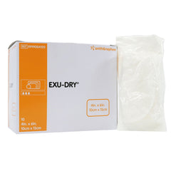 Super Absorbent Dressing EXU DRY Anti Shear 4 X 6 Inch Rectangle