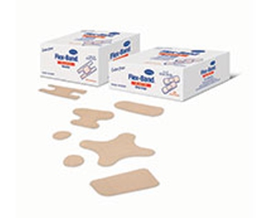 Adhesive Spot Bandage Flex-Band 7/8 Inch Fabric Round Tan Sterile, Packaging Type- Box