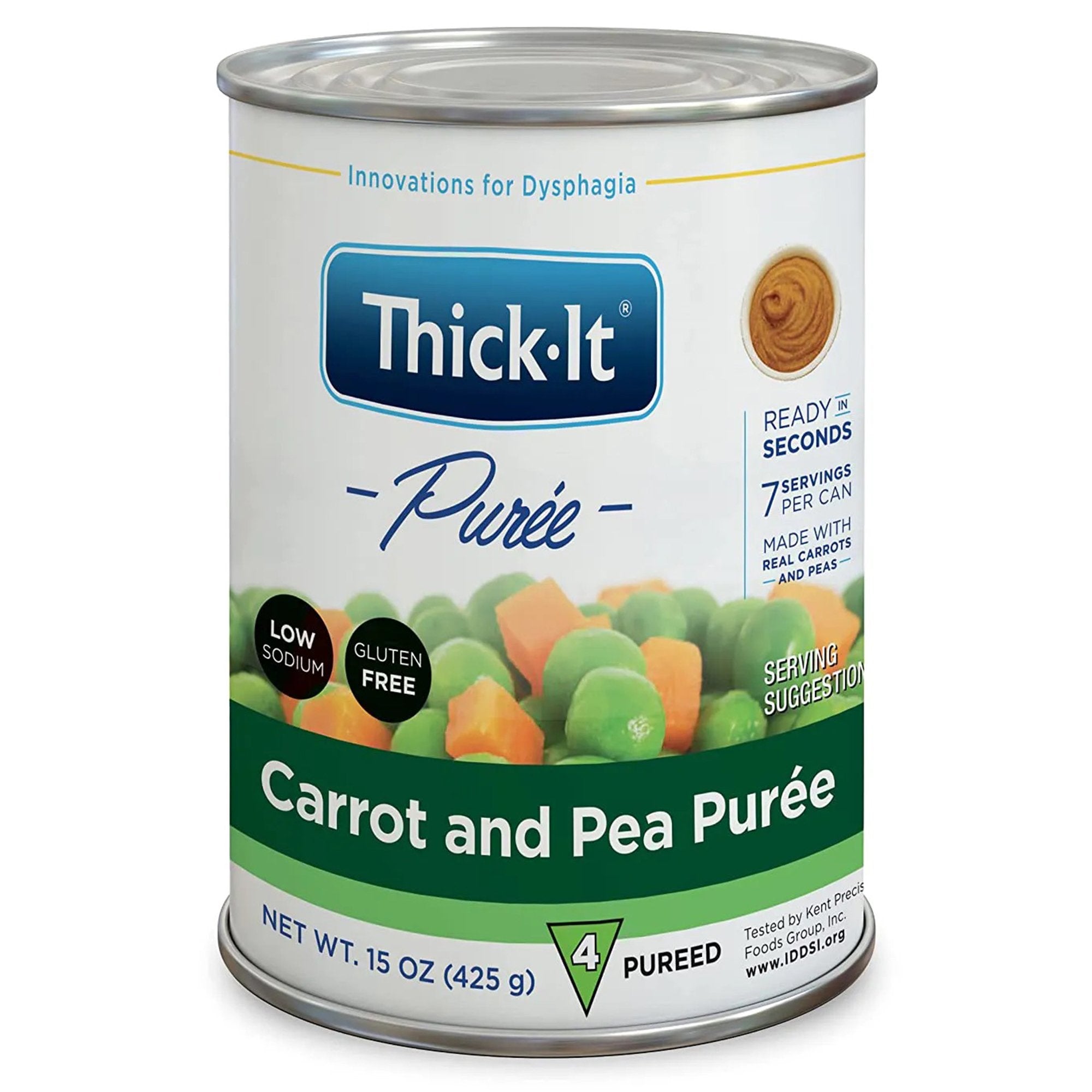 Thickened Food Thick-It® 15 oz. Can Carrot and Pea Flavor Puree IDDSI Level 4 Extremely Thick/Pureed