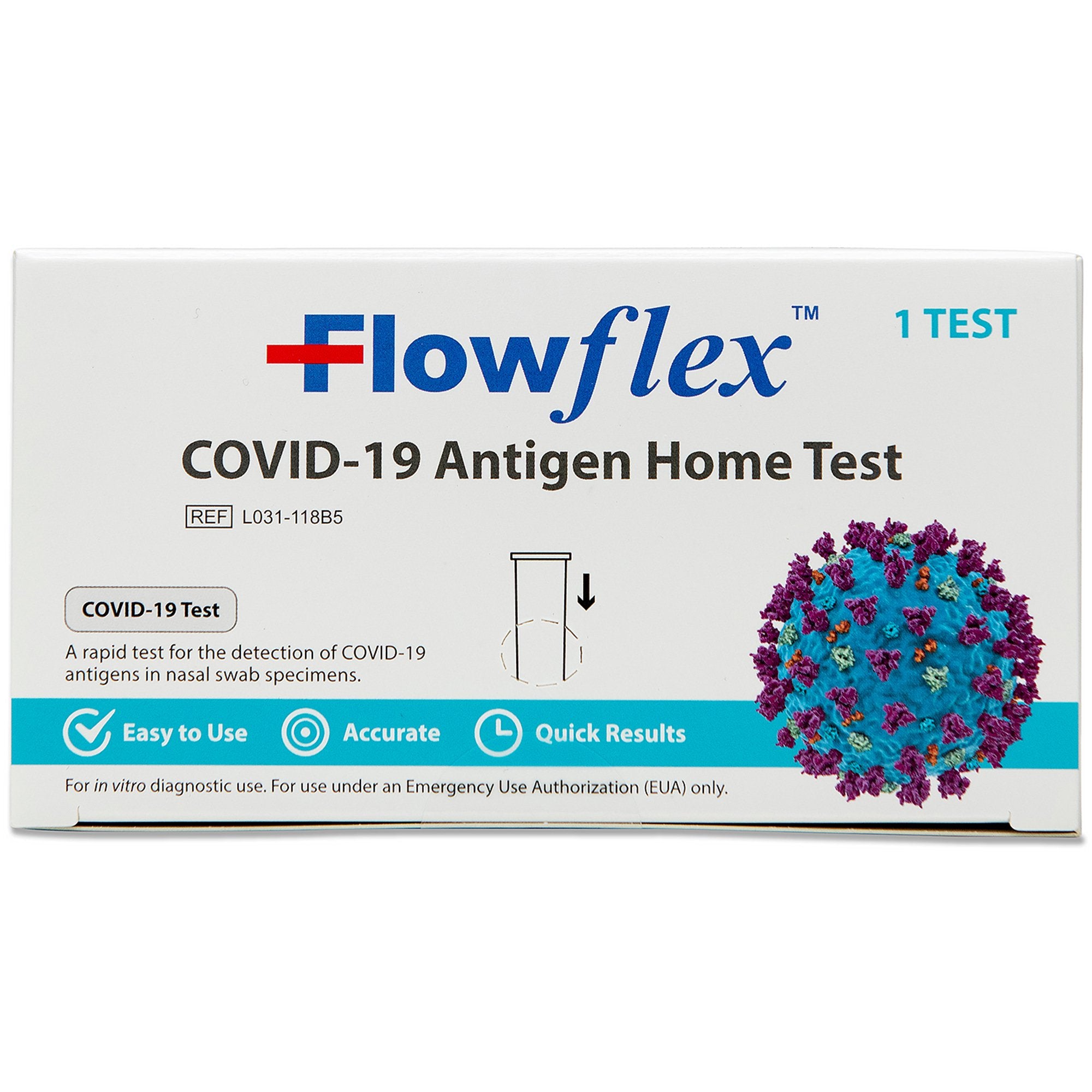 Respiratory Test Kit FlowFlex COVID-19 Antigen OTC 300 Tests per Case / 1 Test per Box CLIA Waived, Packaging Type- Case