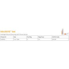 solosite hydrogel dressing 3 ounce tube solosite hydrogel wound dressing mk224395ea